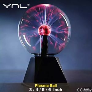 Novelty Magic Crystal Plasma Ball Touch Lamp 220V LED Night Light Decor 5-inch